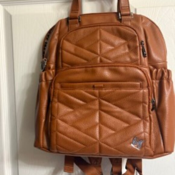 Lug-Vegan Leather Canter Backpack/Tote -Copper Brown-NWOT - Picture 2 of 4